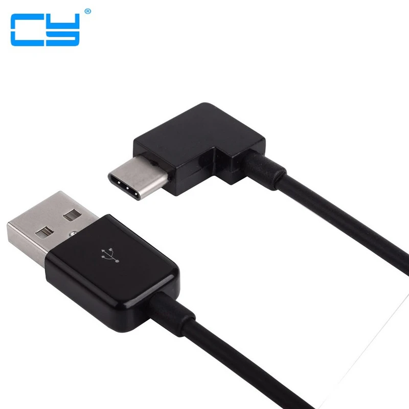 Cable Length: 1m, Color: White Computer Cables USB Type C Short Cable 90 Degree Right Angled USB 3.1 Connector Wire USB C Cable for MacBook/Xiaomi 4C 
