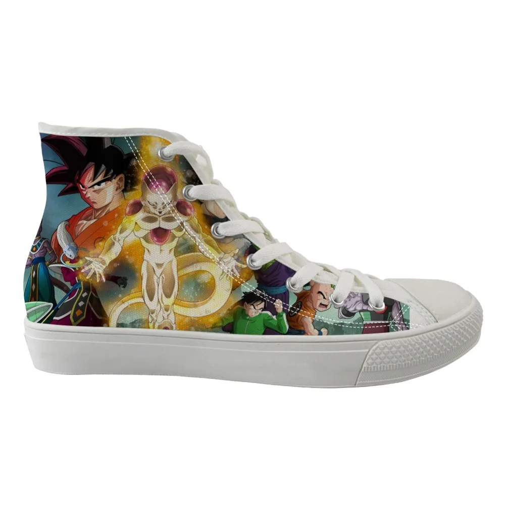 ELVISWORDS пикколо Dragon Ball Гоку Вулканизированная обувь высокие удобные Супер Saiyan Спорт аниме кружево до тренер для мужчин мальчиков