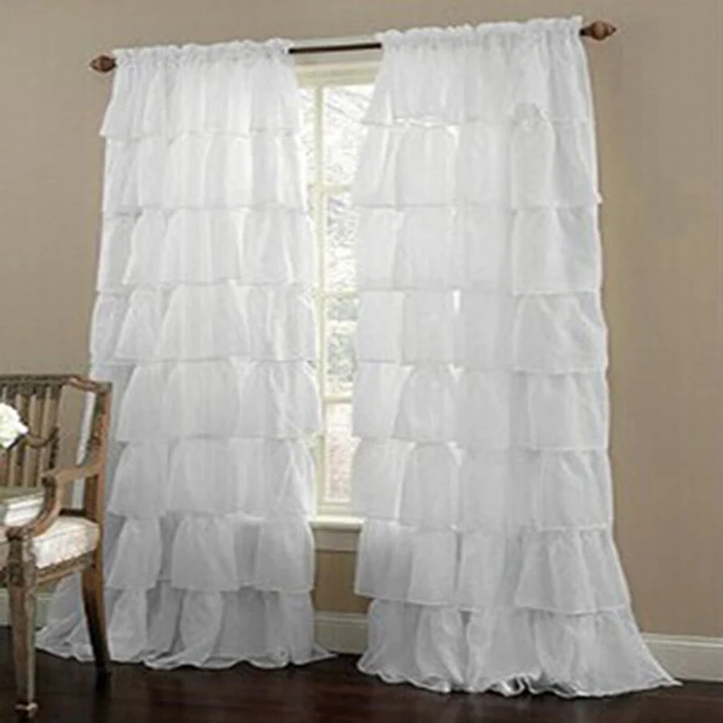 

Fantasy Style 3D Lace Tulle Curtains Finished Product For Princess Room Girl Room Window Screen Custom Wedding Home Decor T221#5