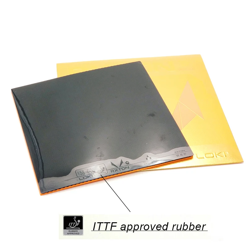 وكي RXTON3 الأحمر لزجة تنس طاولة المطاط مع الصلب البرتقال الإسفنج النقاط في الأسود بينغبونغ المطاط ل حلقة و التحكم