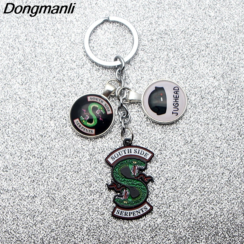 Dongmanli Riverdale Keychains TV Series Southside Serpents Keyring Car Keychain Fashion Alloy Keys Holder M2355 Fashion Jewelry