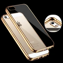 Hot Sale For iPhone 5/5S/SE Case Luxury style Plating Gilded TPU Phone Cover silicone soft Back Capa Bag Accessories housing