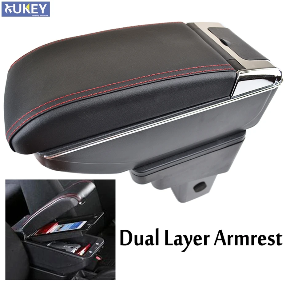 

Armrest Arm Rest Center Console Storage Box For Hyundai Solaris Accent (RB) 2011-2016 Accessories Leather 2012 2013 2014 2015