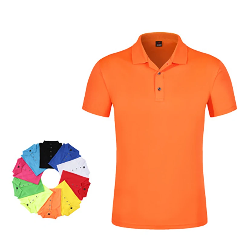 

Custom Logo T Shirts Business Casual Cotton T Shirts Collar Short Sleeve for Women Men