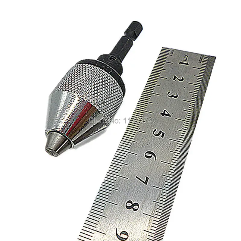 Keyless Drill Chuck Screwdriver Impact Driver Adaptor 14 Hex Shank Drills
