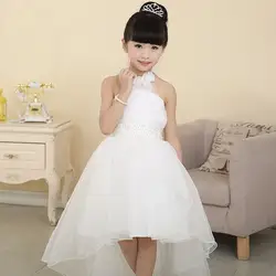 Новые девушки платье белый цветок мульти-карман слоя длиннохвостый тюль ну вечеринку конкурс красоты невесты свадебные платья дети