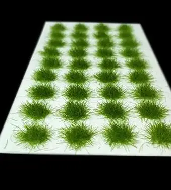 Трава кластер 5x9 мм травяной канат для песочного стола модель сцены с зеленым, светильник зеленый, средний зеленый, темно-зеленый, красновато-коричневый - Цвет: dark green