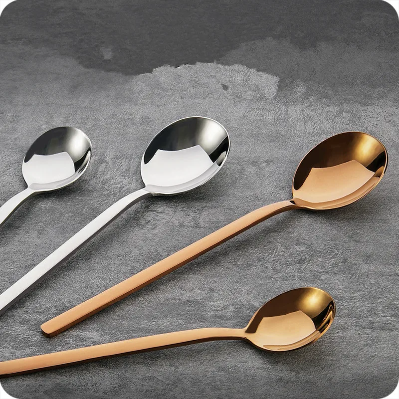 2pcs/set 304 Stainless Steel Ladles Spoon Rice Spoon Ice Cream Spoon