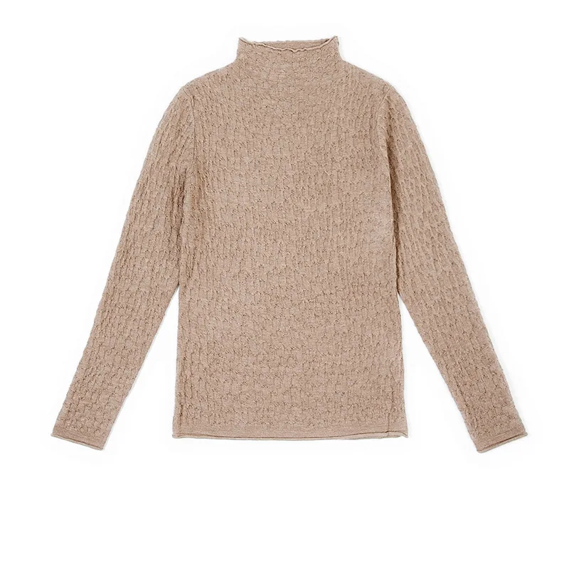 Solid elastic knit turtleneck slim basic sweater 2018 new long sleeve women autumn wool sweater 