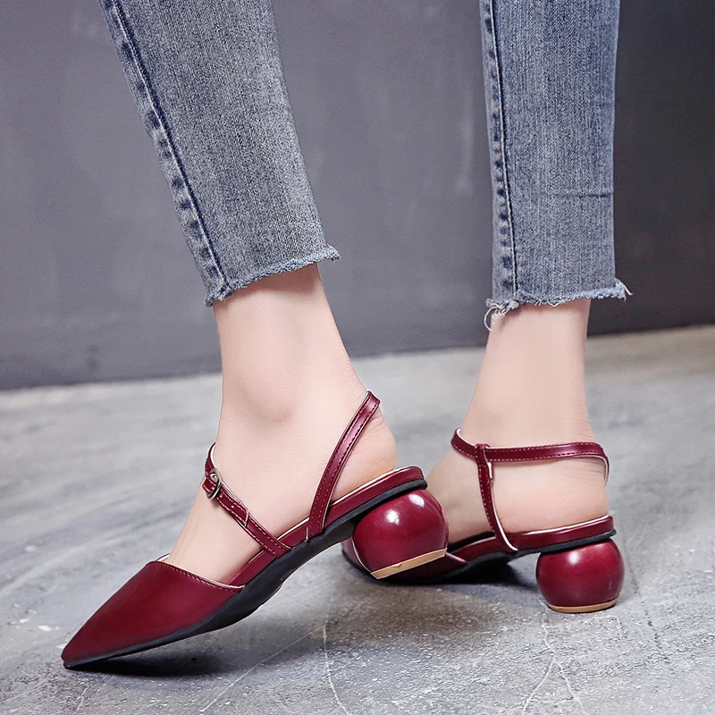 Классические пикантные на среднем каблуке Женская обувь женские Повседневное мелкой из искусственной кожи Острый носок квадратный каблук модельные туфли-лодочки женская обувь mujer#834