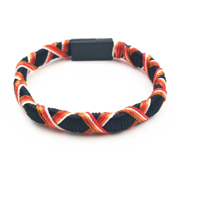 Wearable custom USB Bracelet hand knitted Retro Style Bracelet Jewelry Bracelet charged for mobile phone