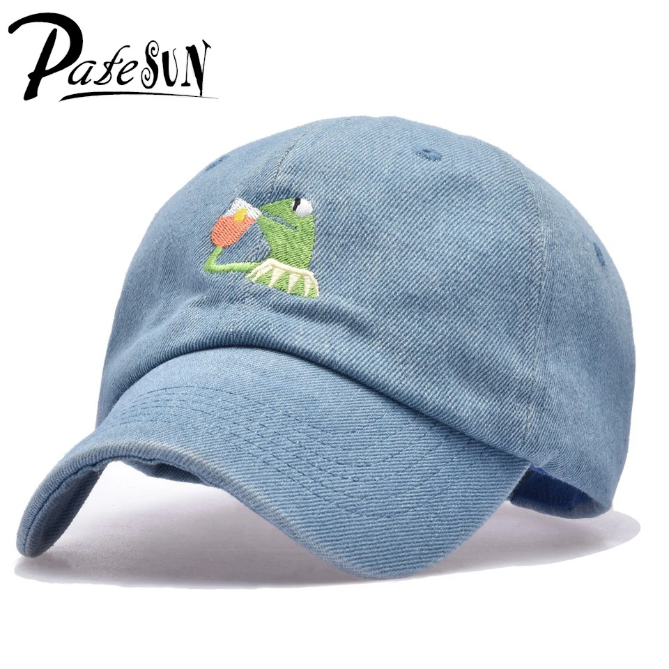 Frog Tea Snapback Kermit None Of My business Dad Hat Lerbon James casquette kenye Big Daddy hat Men Women Girl's Baseball cap