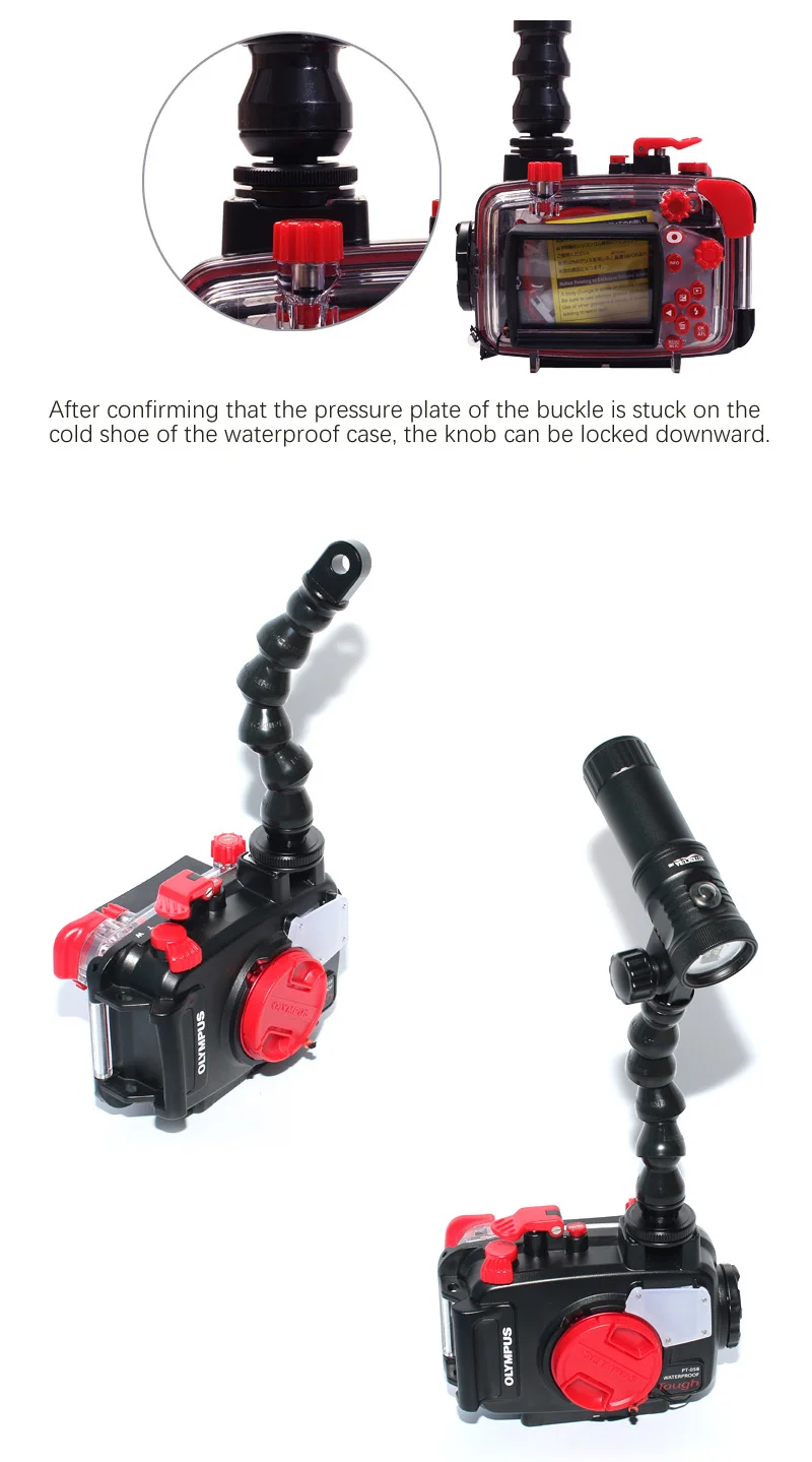 NiteScuba Дайвинг Горячий башмак Loc Line гибкий светильник arm YS адаптер для стробоскопа светильник TG5 rx100 корпус камеры подводная фотография