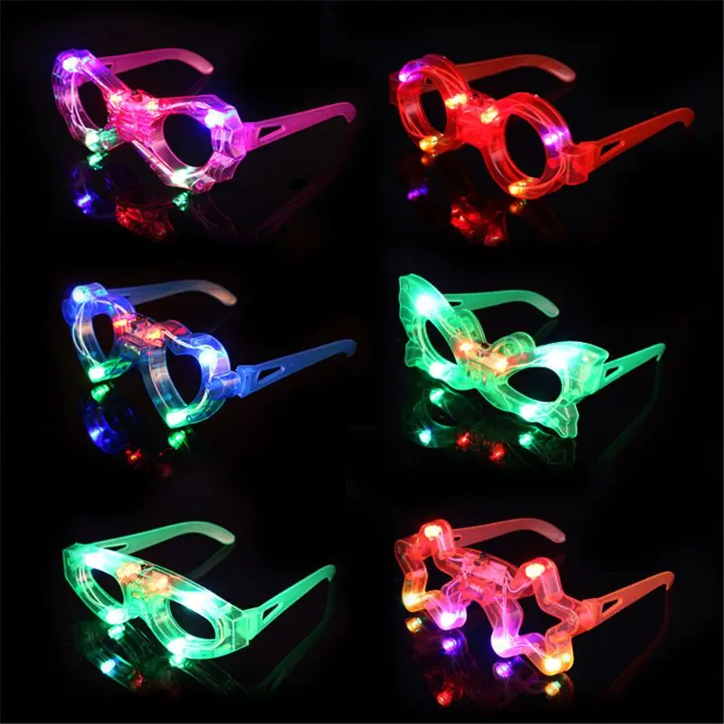 6 стильных форм светодиодный Очки мерцающий свет сувениры для вечеринки ко дню рождения светящиеся игрушки JUN-24