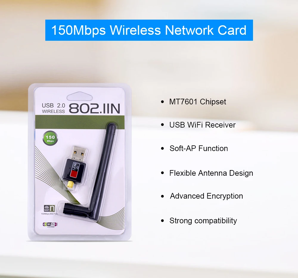 Мини USB Wi Fi адаптер CHIPAL 150 м 802.11n/g/b|lan card|wifi adapter receivermini usb wifi |