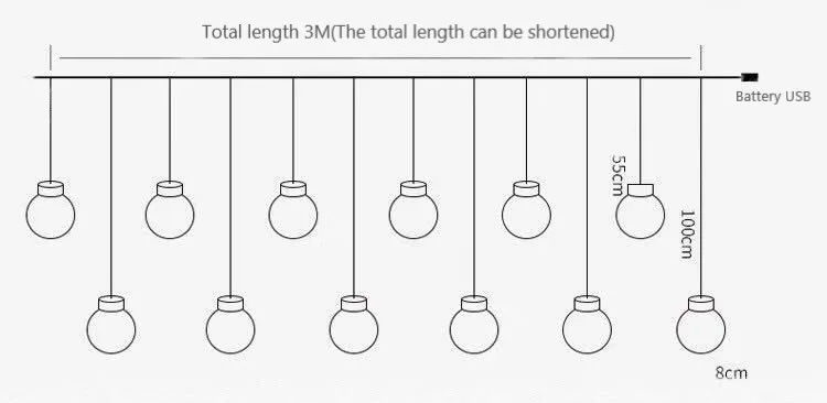 Светодиодный гирлянда, гирлянда, 3 м, 12 лампочек, батарея, USB, двойное использование, фея, Рождество, свадьба, занавеска, наружное украшение дома, Новогодняя лампа