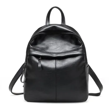

Leather Classic Backpack Women Shoulder Teengagers Backpack Simple School Travel Backpacks Large Capacity Casual Backpacks8#24