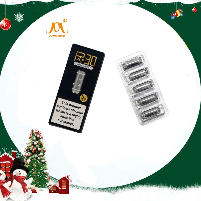 

JomoTech Royal 30w Evaporator Electronic Cigarette Atomizer Core Replacement Coil SSOCC 0.6ohm Atomizer Dual Coil Jomo-C21