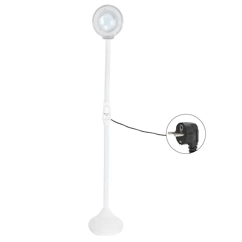 EU Plug Напольная стойка тату светодиодный элемент с холодным светом Лупа 5X увеличительная лампа подводка для глаз Маникюр Красота свет инструменты для татуировок 1 - Цвет: EU Plug