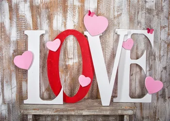 

Love Letter Heart photography studio background Vinyl cloth High quality Computer printed Wooden backdrop