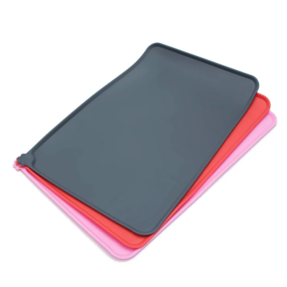 1 pc Waterproof Pet Mat for Dog Cat Silicone Pet Food Pad Pet Bowl