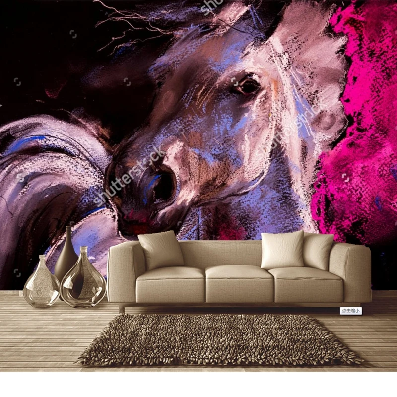 Ретро обои на заказ картина лошадью фотообои для гостиной спальни ресторана