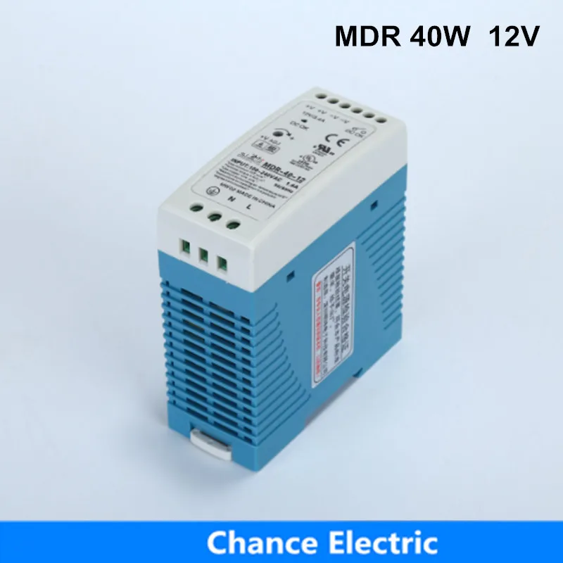 

Din Rail Switching Power Supply MDR for cnc cctv Light Direct Selling MDR40W-12V LED Industry 40W 12V