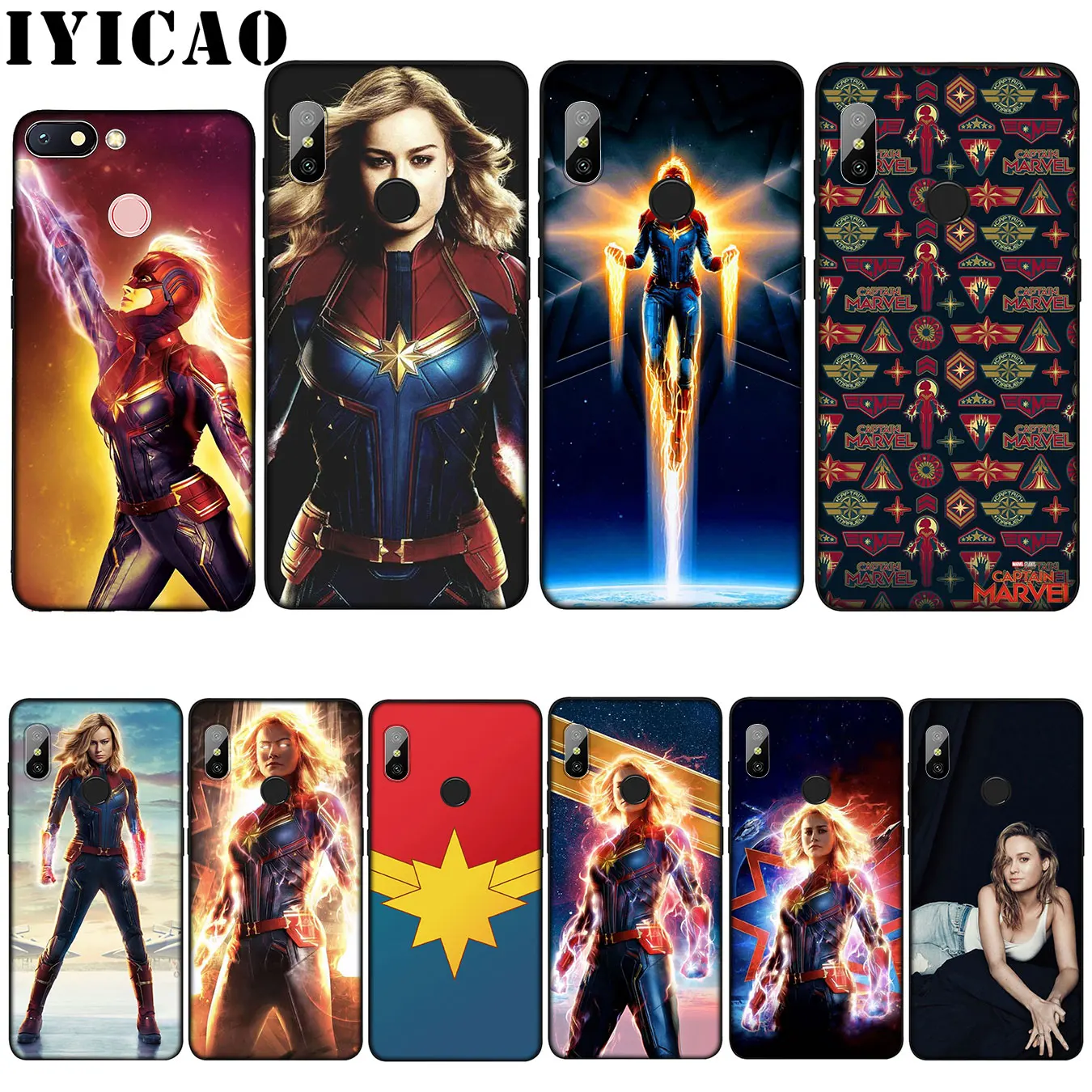 

IYICAO Captain marvel Colorful Soft Silicone Case for Xiaomi Mi 9 8 A2 Lite A1 6 pocophone f1 MAX 3 mi9 mi8 mia2