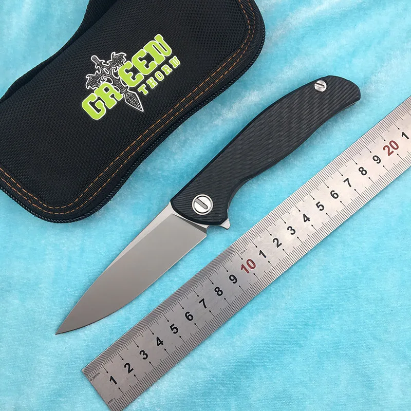 Складной нож Green thorn HATI 95 складной M390 сталь титановый подшипник CF 3d ручка походные