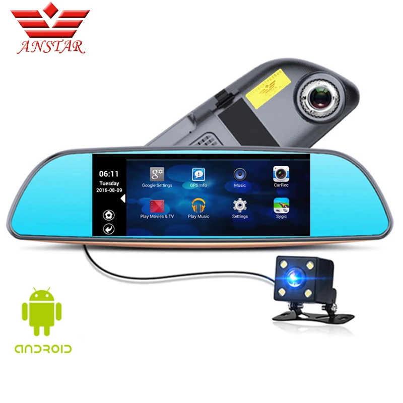 ANSTAR 3g Автомобильный DVR камера Dash Cam 6 86 &quotвидео заднего вида зеркало двойной