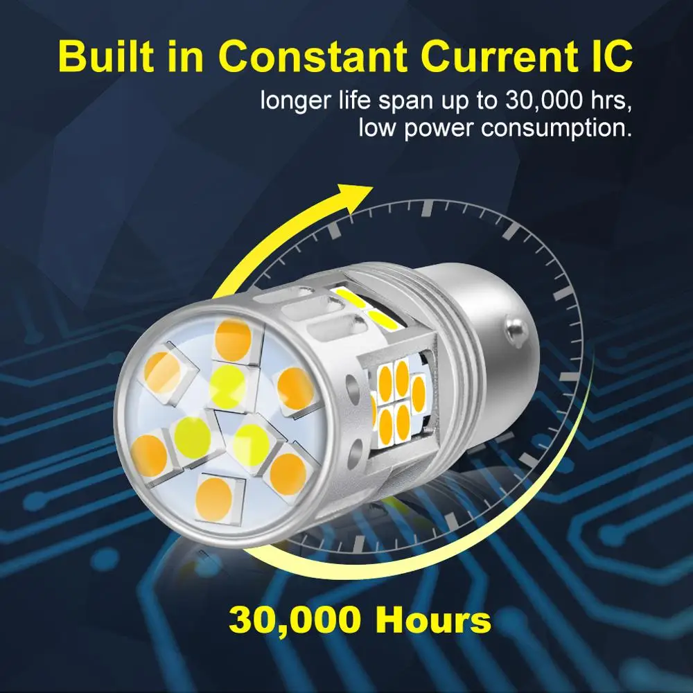 LED ��� �÷� ���� ���õ�, �ڵ� �극��ũ ����, 1157 BAY15D T20 7443 T25 3157, WY21W P21/5W W21/5W, LED ����ġ ��, 2 ��