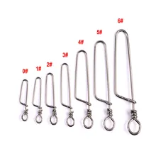 50 шт./пакет Нержавеющая сталь крюк быстрая защелка Замковая оснастки вращающиеся твердые кольца безопасности защелки рыболовный крючок Разъем Grip Swivel Articulos
