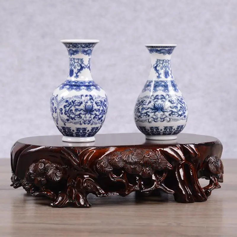 

Buddha statue root carving stone base solid wood can be trough vase flower pot bonsai round jade stone base bracket