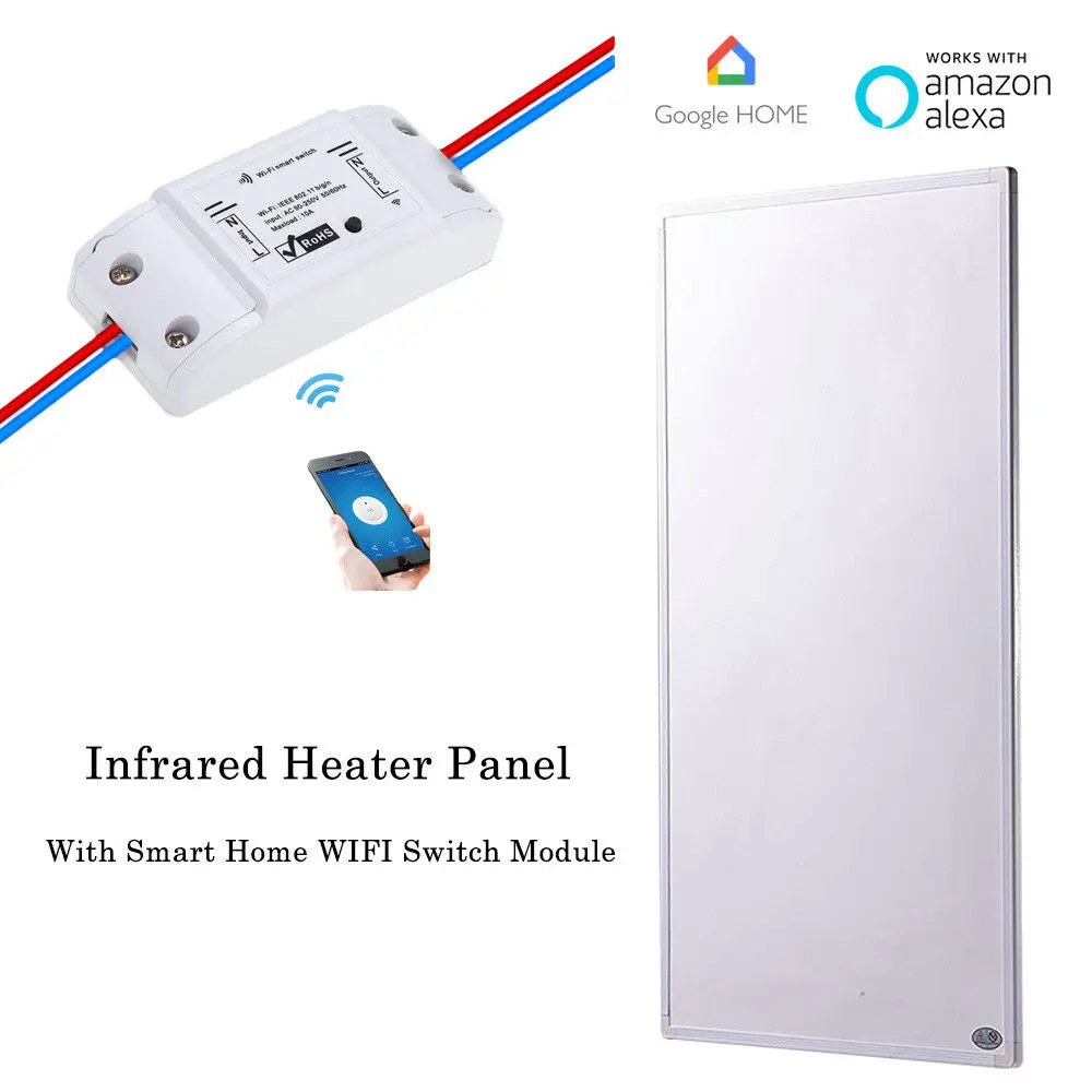 

600W Smart Home Infrared Heater Panel Wifi Wireless Switch Control