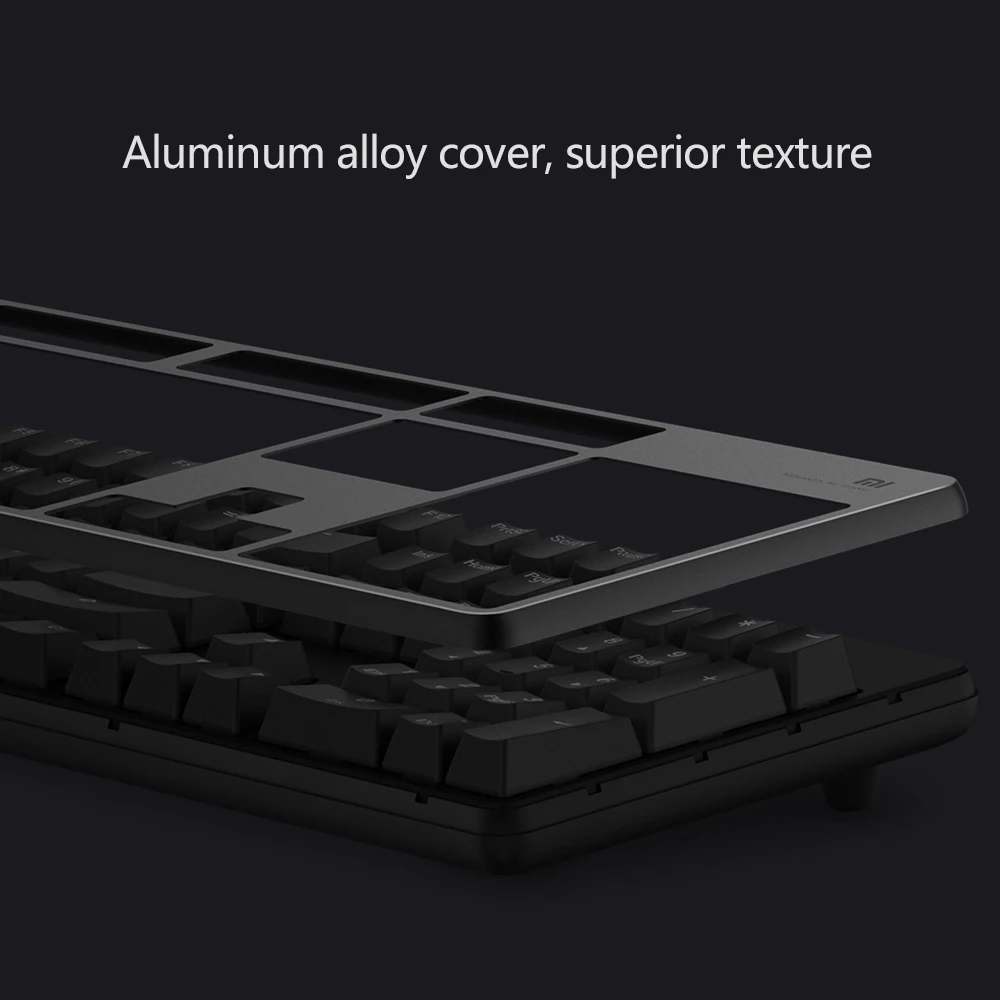 Оригинальная Xiaomi mi Ga mi ng клавиатура 104 клавиша без перфорации светодиодный Подсветка USB Проводная алюминиевый сплав для Overwatch Dota2