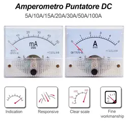 DC Аналоговый Панель измерителя тока 5A 10A 15A 20A 30A 50A 100A Амперметр ток амперметры 85C1