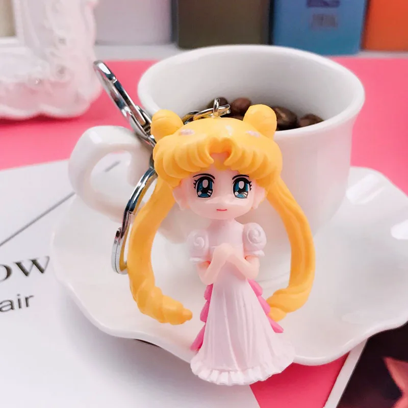 Экшн фигурки Sailor moon металлический брелок ПВХ японское аниме sailor tsukino мини
