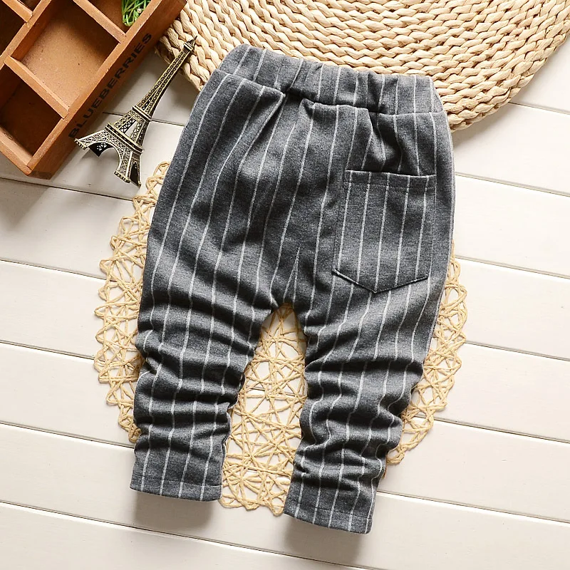 DIIMUU/1 шт.; детская одежда для маленьких мальчиков и девочек; повседневные брюки в полоску; одежда для детей; хлопковые эластичные модные штаны