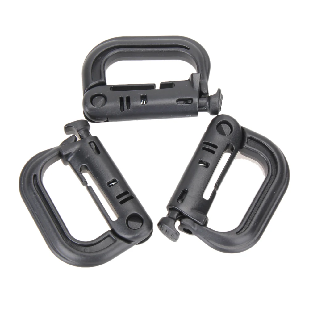 5PCS Grimloc Molle Carabiner D Locking Ring Mount D Ring Clip Snap Hook