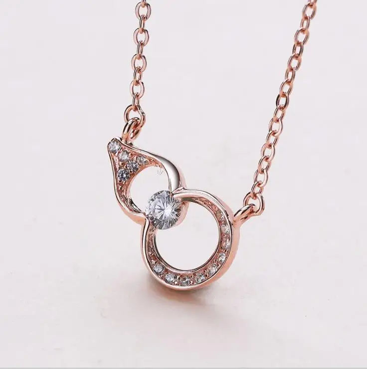 

ZTUNG MGUP20 women fine jewelry,925 silver little cucurbit pendant,a national style necklace for your family