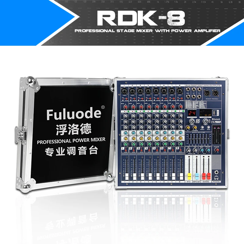 Fuluode RDK 8 Professional Mixer Super High Power Airbox Mixer with Power Amplifier for Wedding Stage