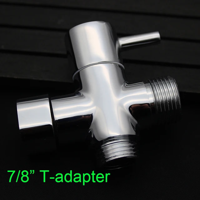 Brass Toilet Bidet Valve 7/8" 1/2" T adapter Shut off 3 way Diverter