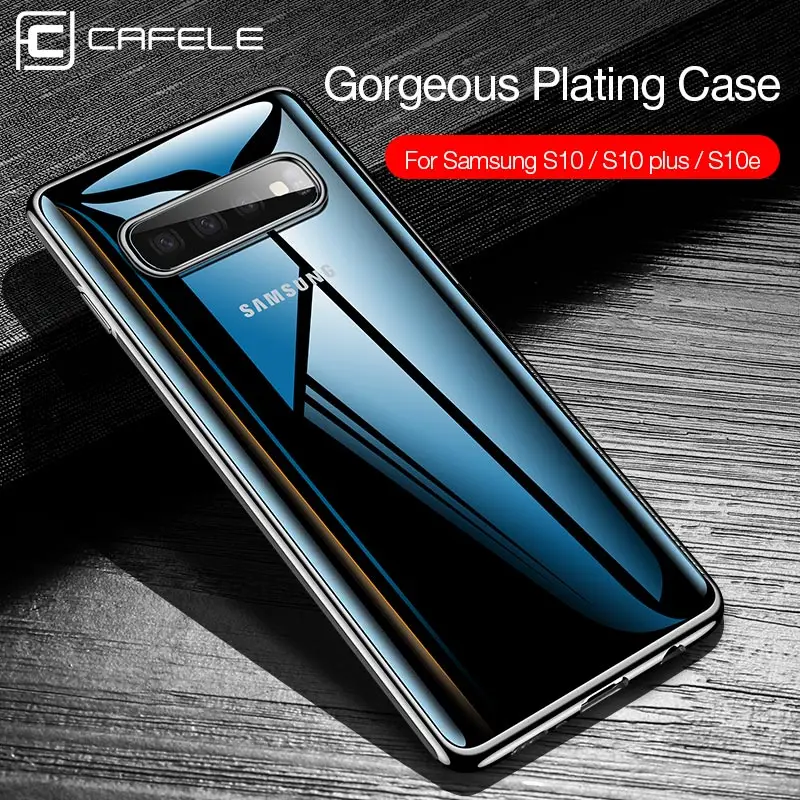 

Cafele Plating Transparent Case for Samsung Galaxy S10 Plus S10e Cover Soft TPU Thin Silicon Case for Samsung S10 S10Plus S10e