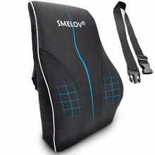 Car lumbar Support Pillow Memory Foam Seat Chair Waist Lumbar Back Support Cushion Car Massage Pillow Supports Car Accessories universal back waist brace support car back cushion car back seat support seat supports car styling lumbar pad