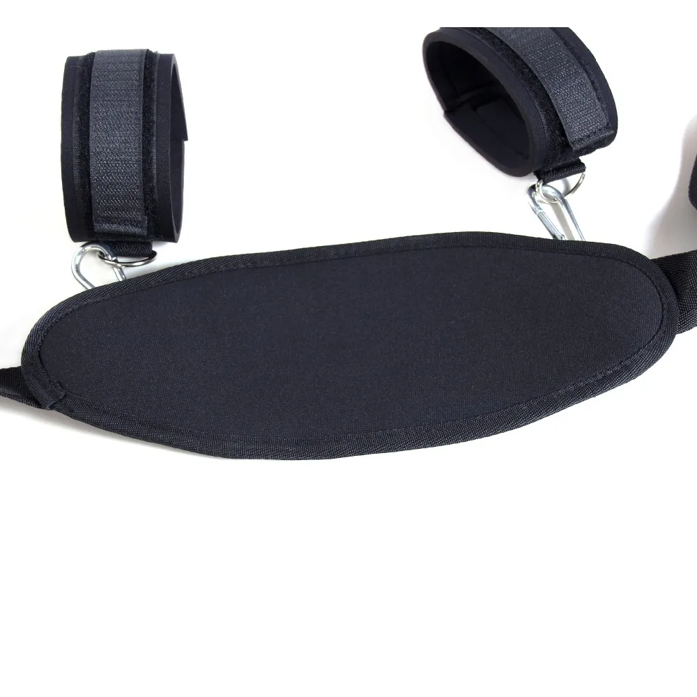  Frog BDSM Bondage Adult Handcuffs Bed Straps Set Kit with Furry Adjustable Hand Wrist Ankle Cuffs a