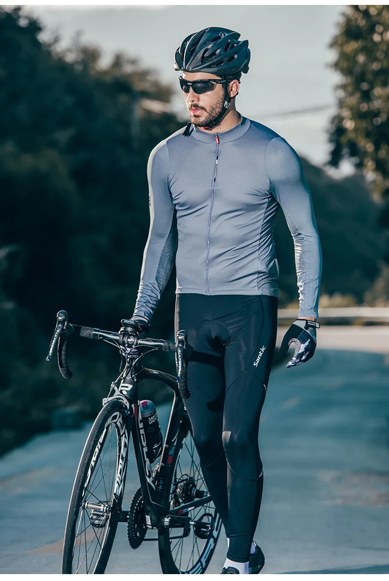 Santic 4 цвета Осенняя мужская велосипедная куртка с длинным рукавом Ciclismo Одежда для горного велосипеда дышащая куртка для горного велосипеда