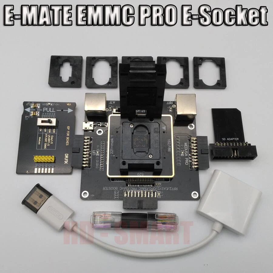 E MATE коробка mate box Socket 6 в 1 без сварки BGA169E BGA162 BGA221 поддержка Medusa Pro box/UFI/ATF/легкий JTAG