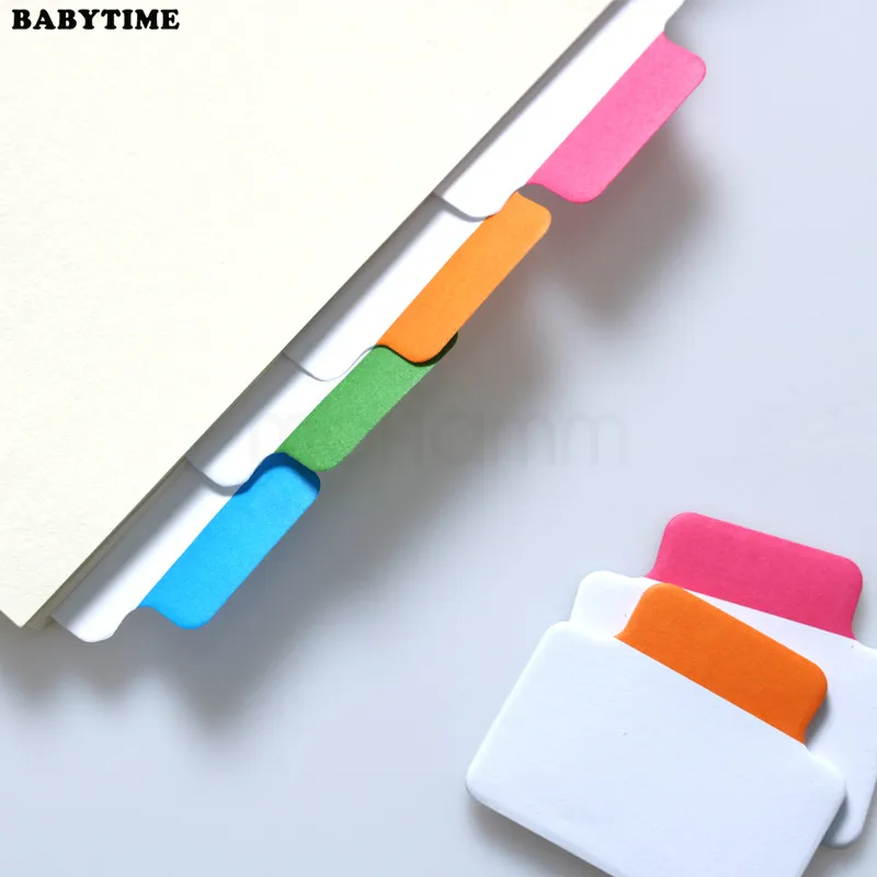 Write-On Index Tab Sticker Book In Notebook Notepad Stationery School Supply ZY