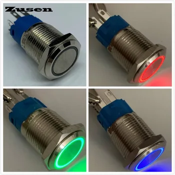 

Zusen 16mm 1no1nc three led colors RGB ring illuminated momentary push button switch (ZS161F-11E/RGB/12V/A 4pins for led)