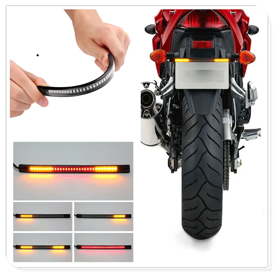 

Motorcycle Plate Light Brake Stop Turn Signal Strip lamp for SUZUKI RGV250 VS800 Intruder VZ800 Marauder Bandit 650S
